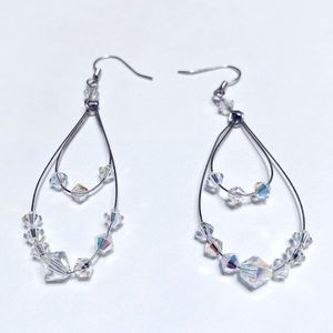 Crystal Tear Drop Earrings